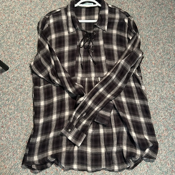 MAURICE plaid 100% cotton Tunic - Picture 11 of 11